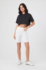 Cropped Cotton Crew Tee