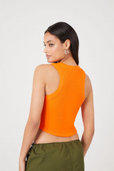 Cropped Rib-Knit Tank Top