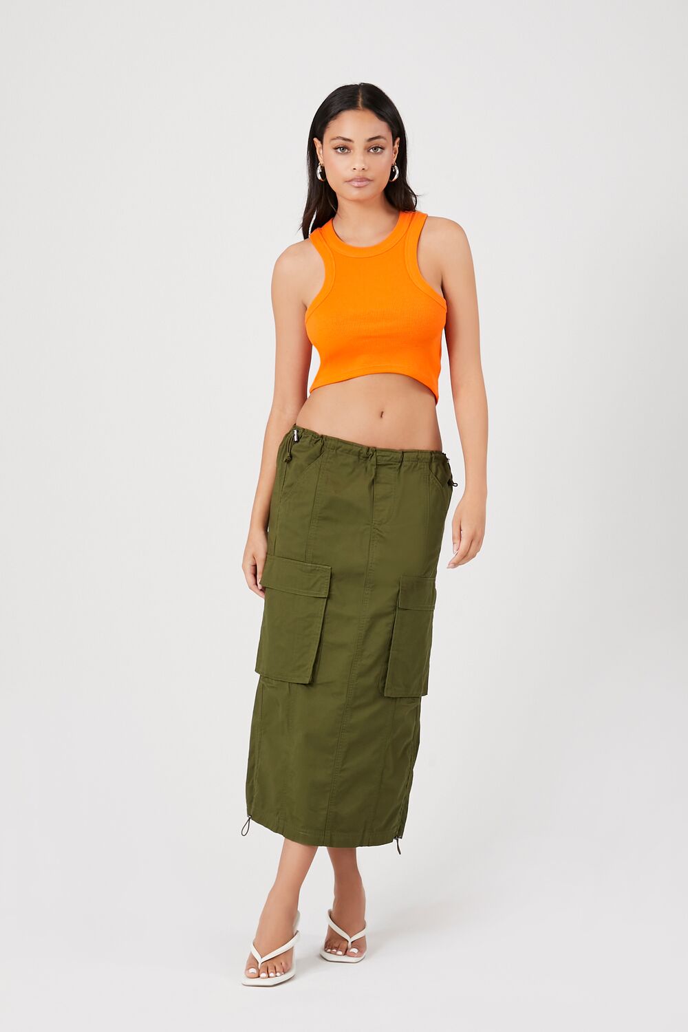 Cropped Rib-Knit Tank Top