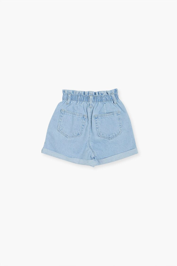 Girls Paperbag Denim Shorts (Kids)