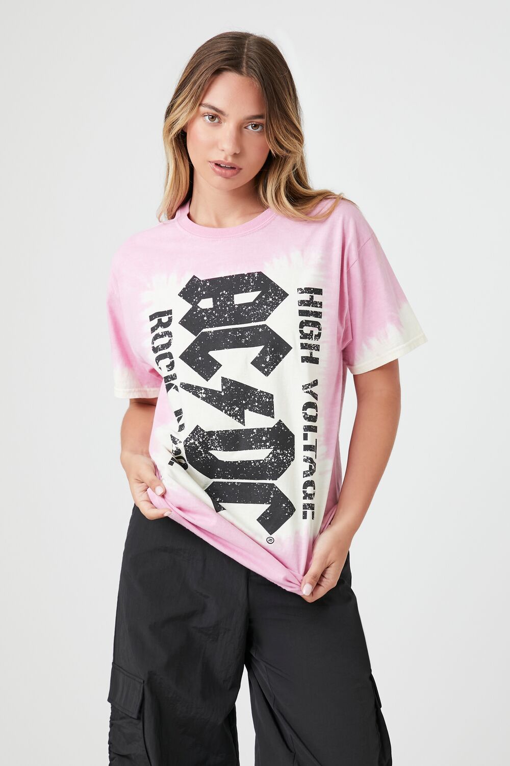 Tie-Dye ACDC Graphic Tee