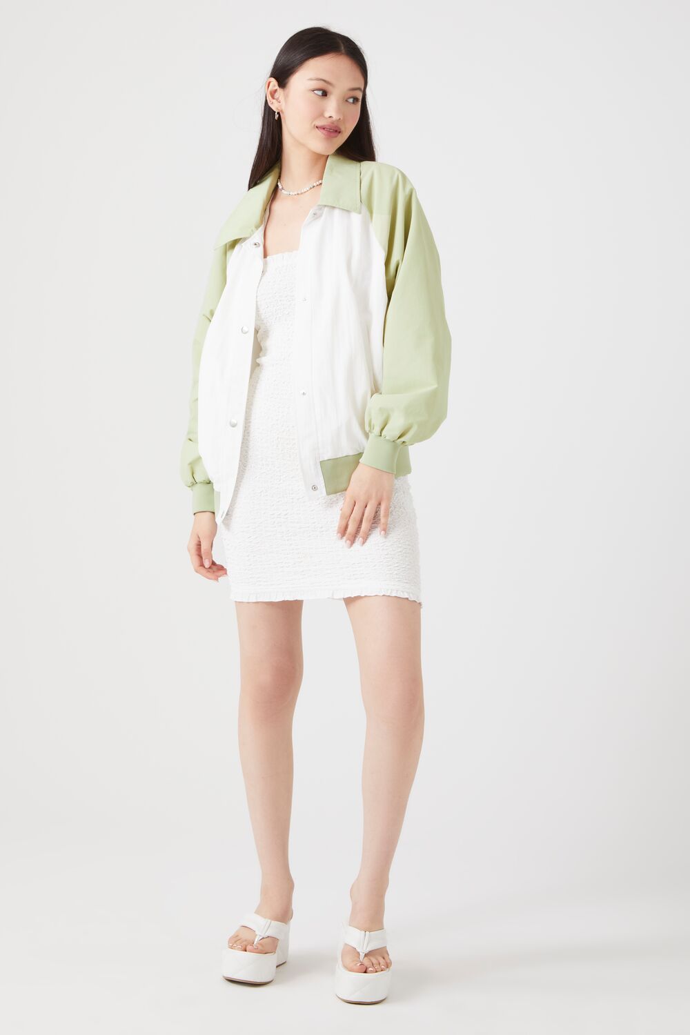 Colorblock Bomber Jacket