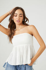 Smocked Flounce Tube Top