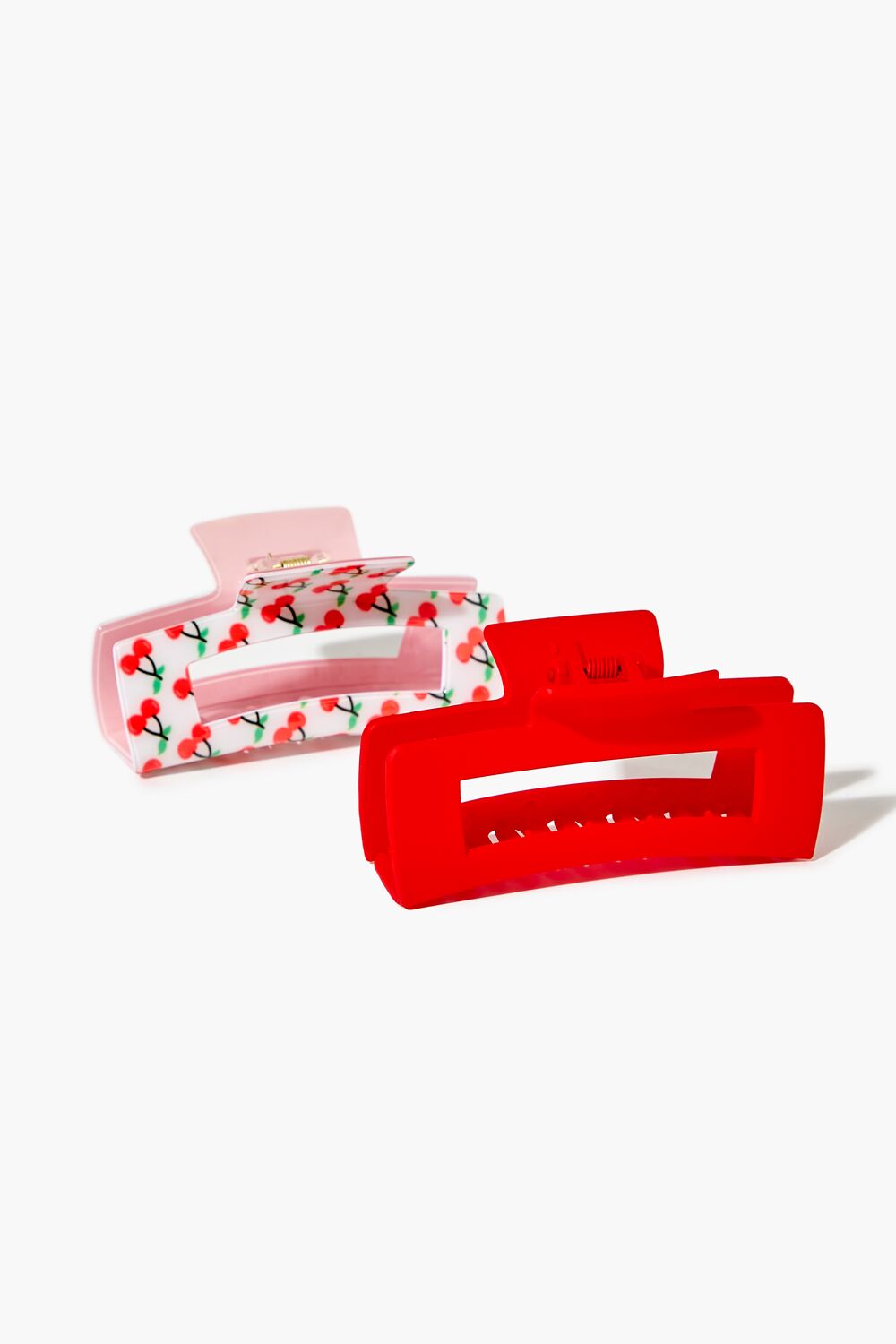 Cherry Print Hair Claw Clip Set