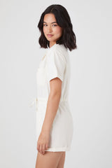 Tie-Waist Shirt Romper