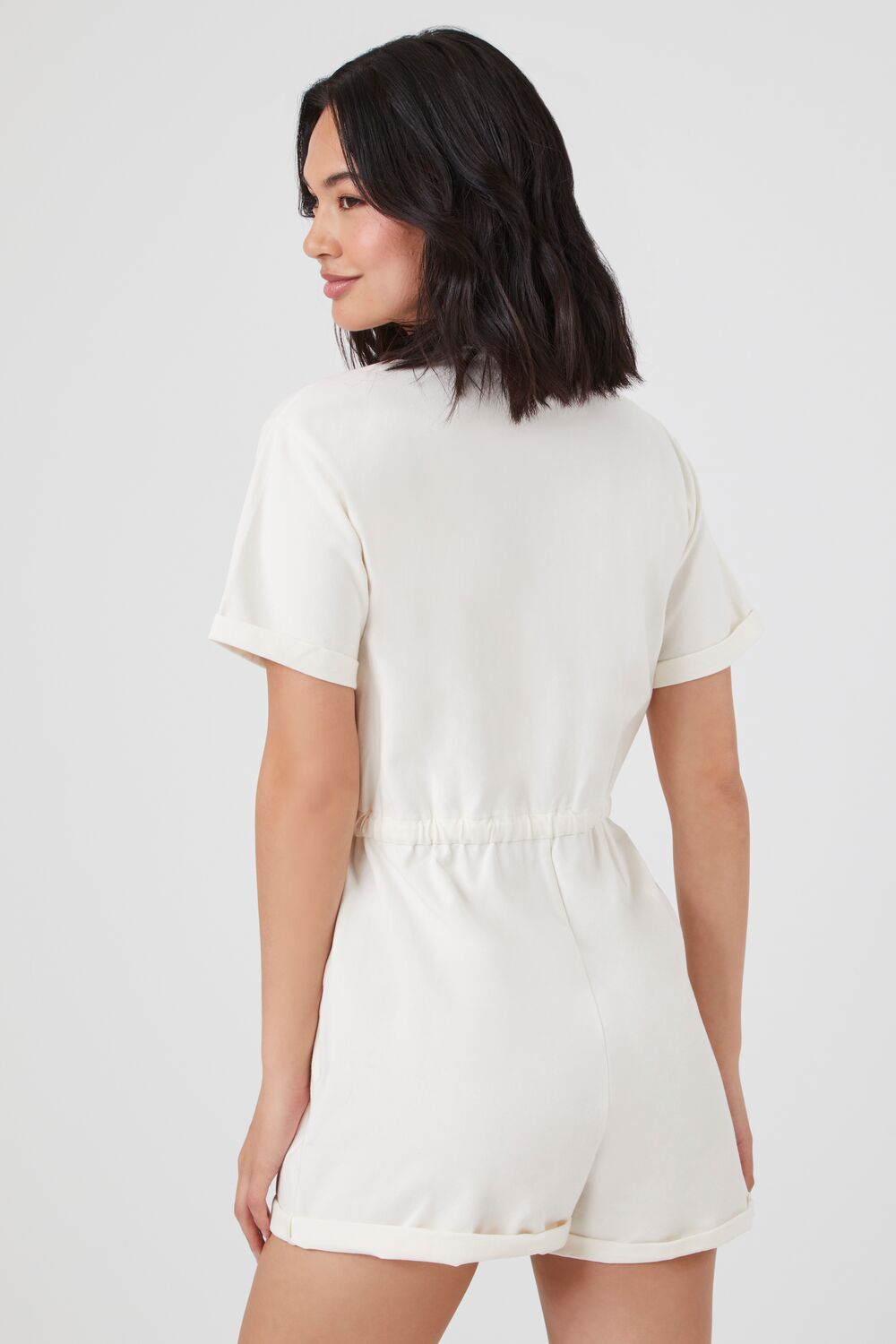 Tie-Waist Shirt Romper