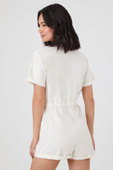 Tie-Waist Shirt Romper