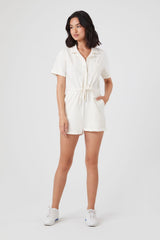 Tie-Waist Shirt Romper