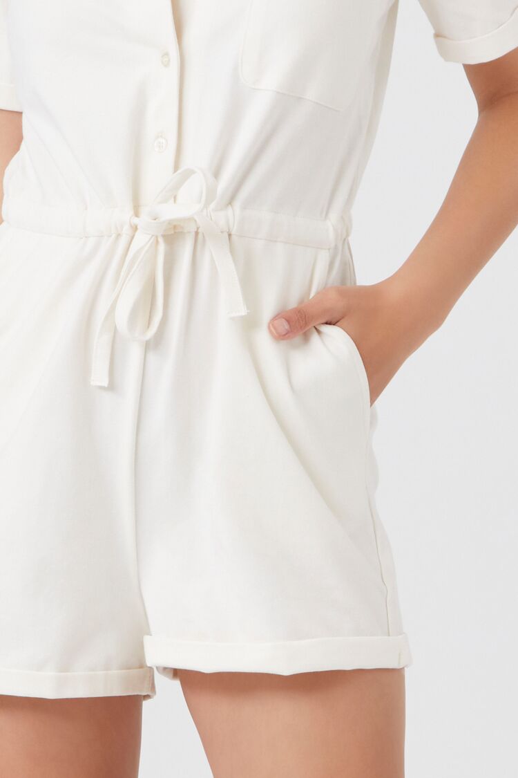 Tie-Waist Shirt Romper