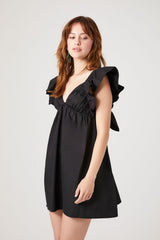 Poplin Ruffled Babydoll Dress