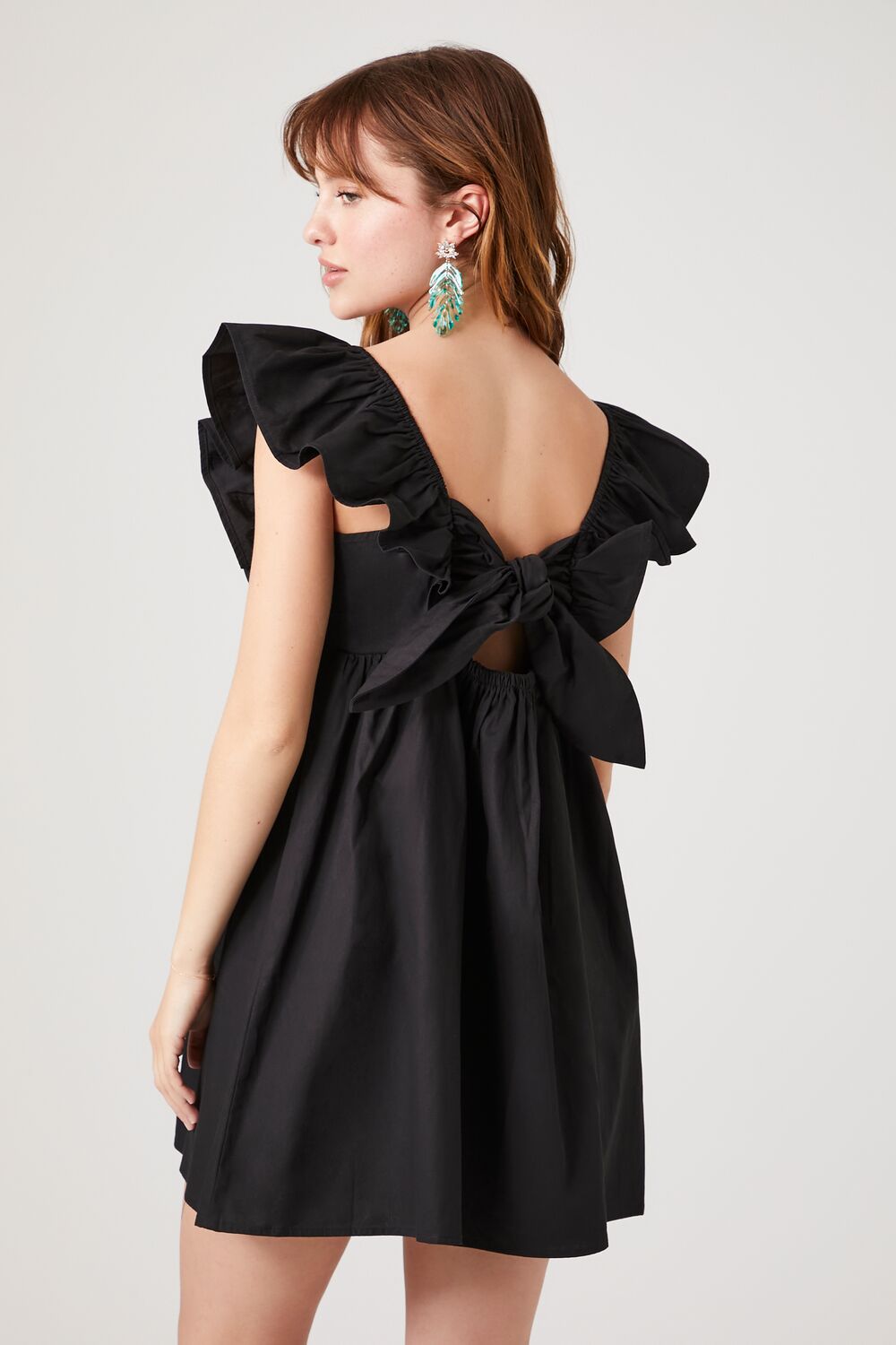 Poplin Ruffled Babydoll Dress