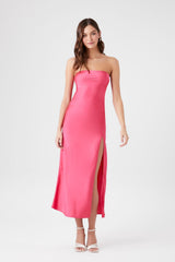 Satin Strapless Maxi Slip Dress
