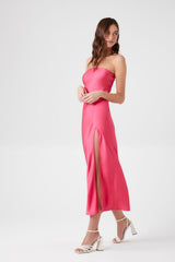 Satin Strapless Maxi Slip Dress