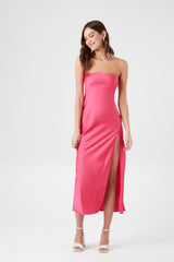 Satin Strapless Maxi Slip Dress