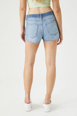 Recycled Cotton Retro High-Rise Denim Shorts