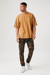 Contrast-Stitch Crew Neck Tee