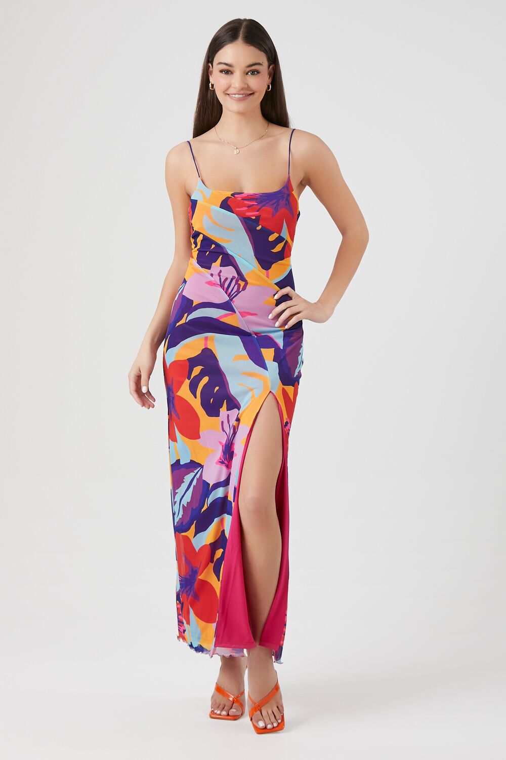 Tropical Floral Maxi Dress