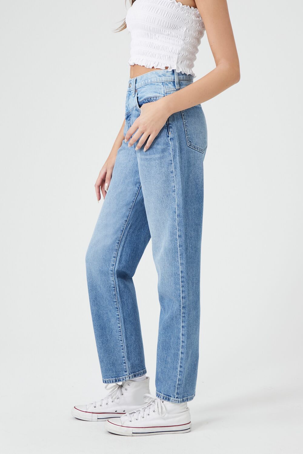 Reworked Colorblock Straight Jeans
