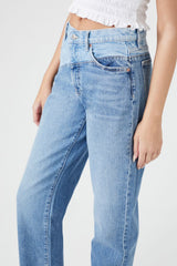 Reworked Colorblock Straight Jeans