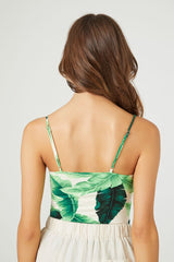 Tropical Leaf Ruffle Bodysuit