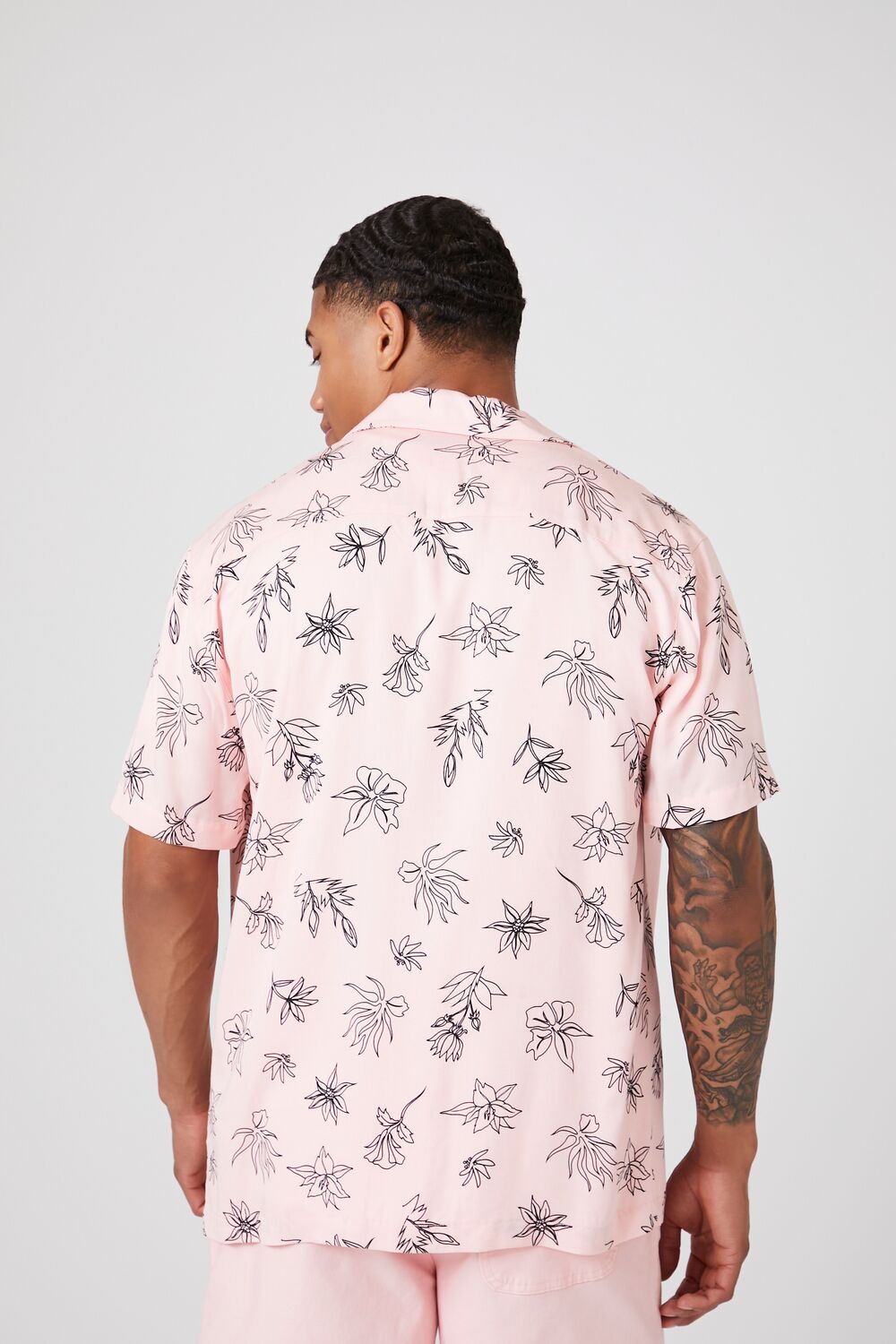 Floral Line Art Graphic Shirt