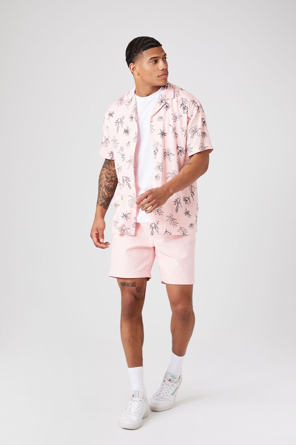 Floral Line Art Graphic Shirt
