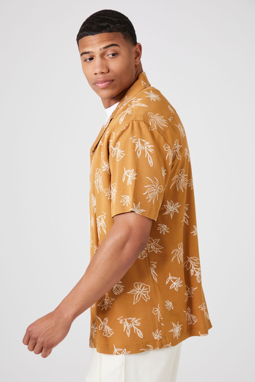 Floral Line Art Graphic Shirt