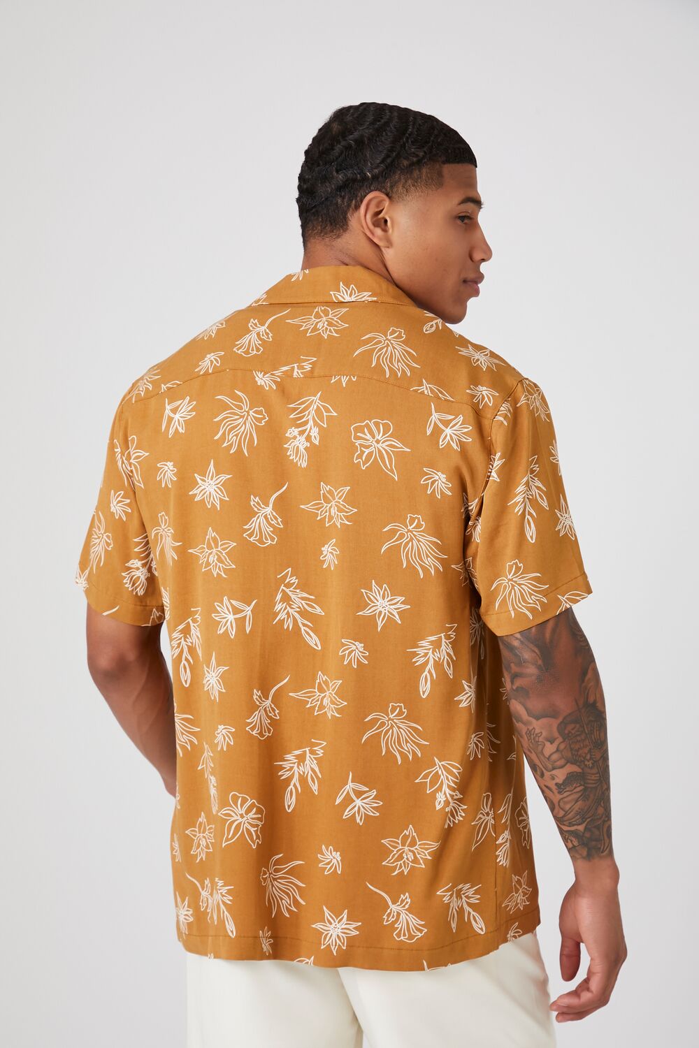 Floral Line Art Graphic Shirt