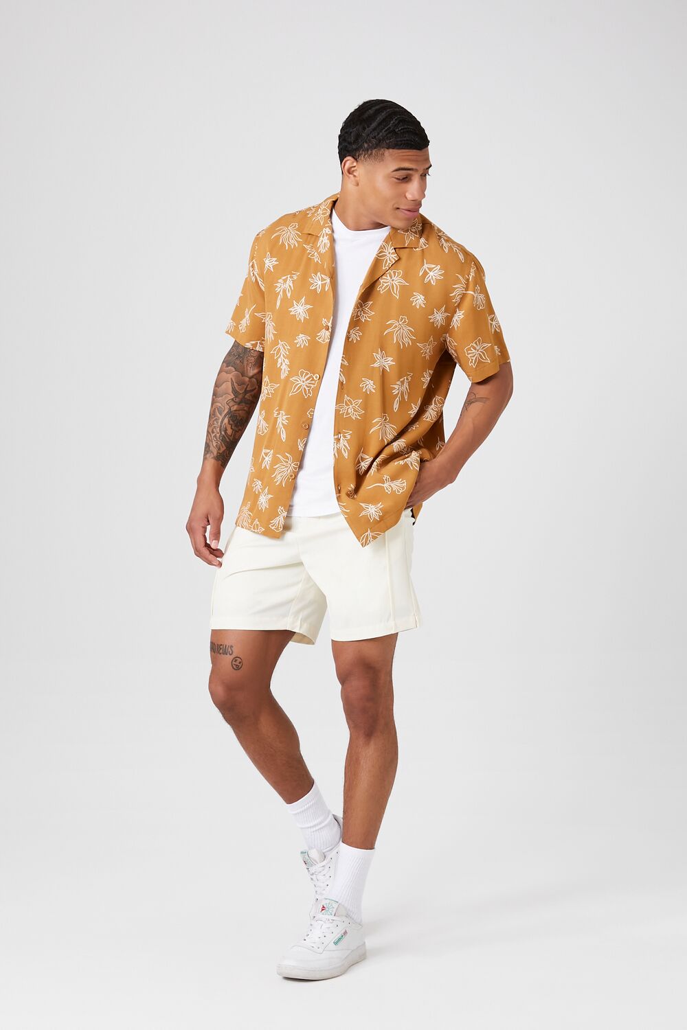 Floral Line Art Graphic Shirt