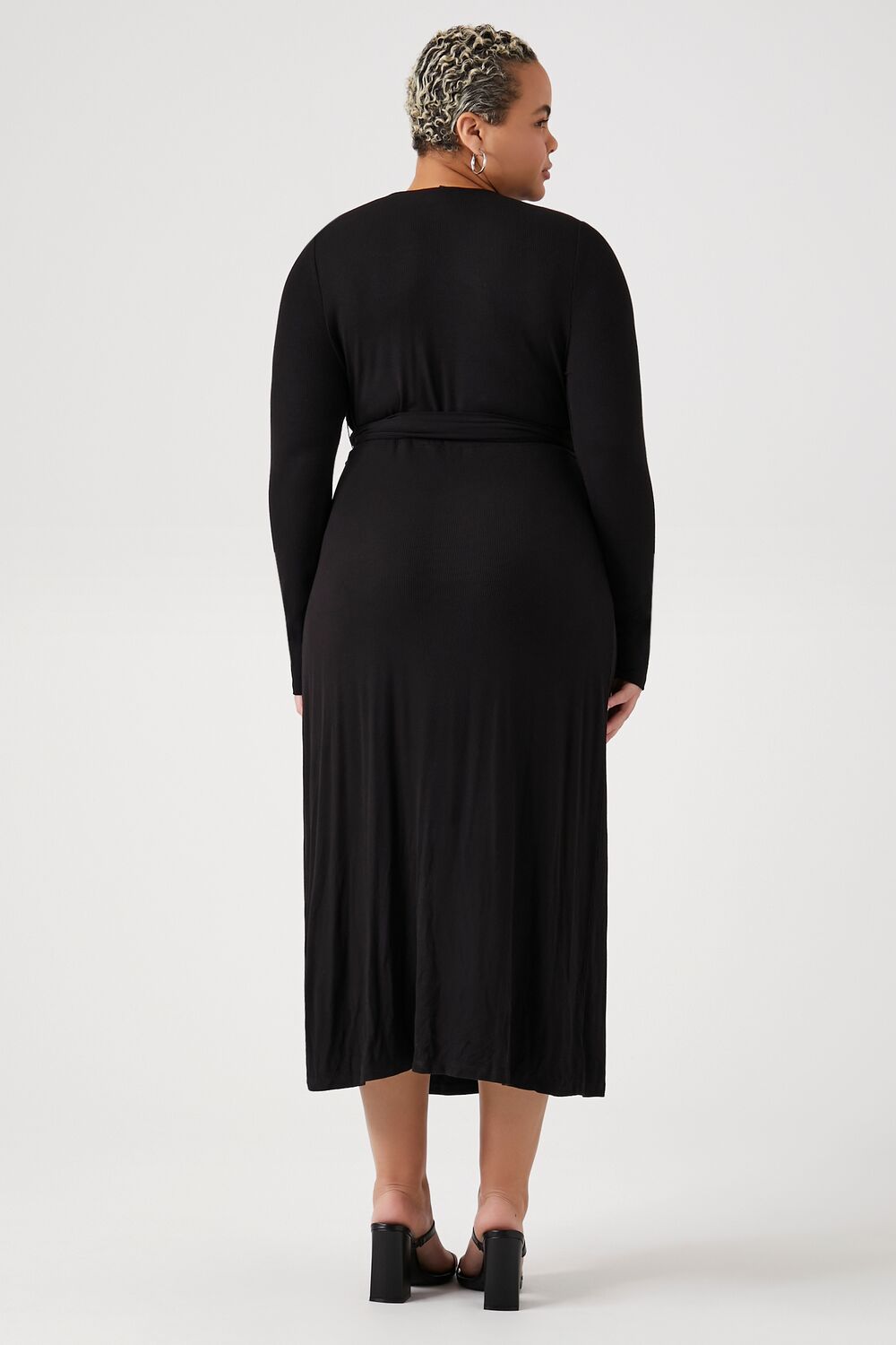 Plus Size Wrap Midi Dress