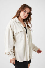 Plus Size French Terry Shacket
