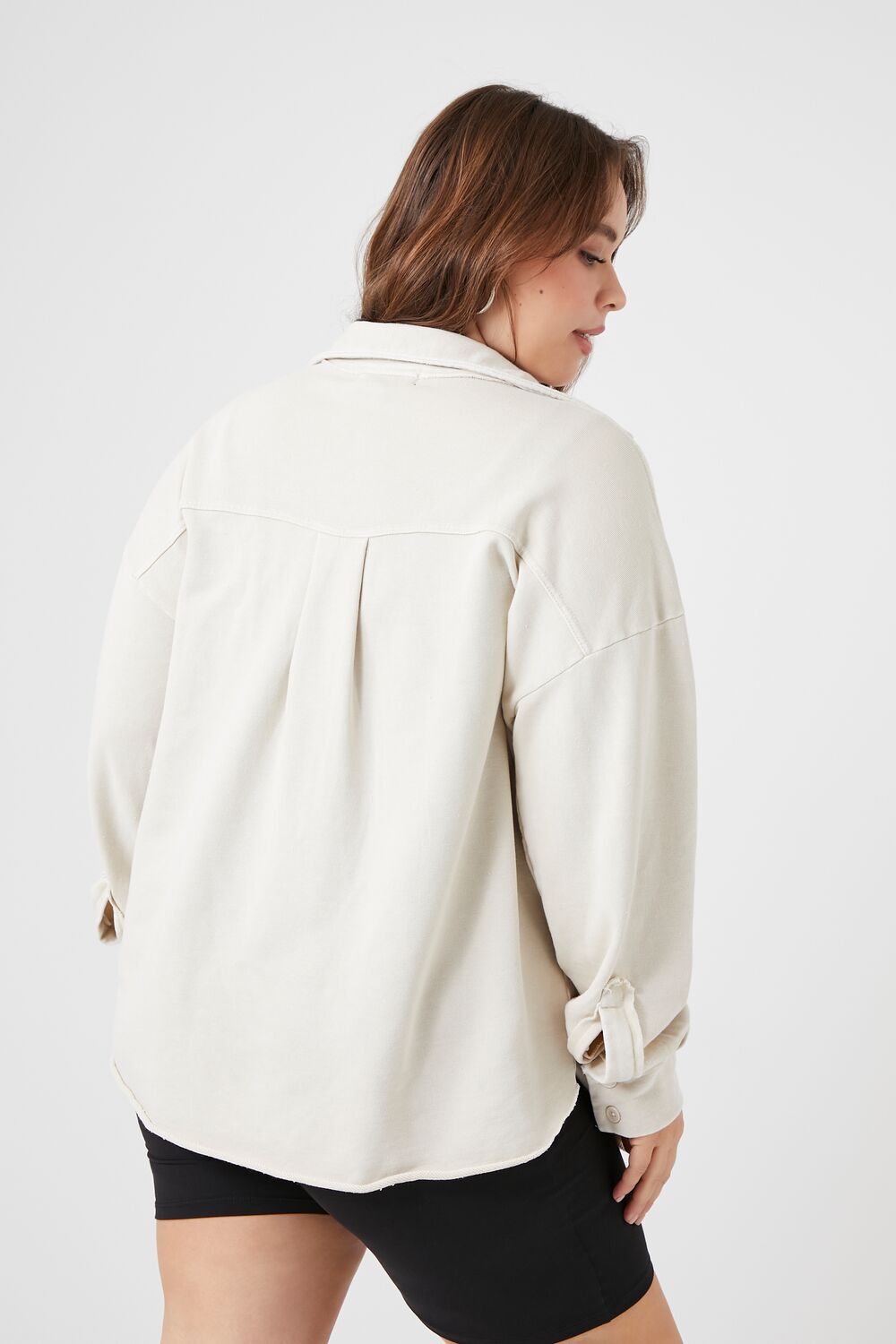 Plus Size French Terry Shacket