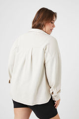 Plus Size French Terry Shacket