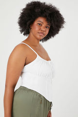 Plus Size Ribbed Corset Cami