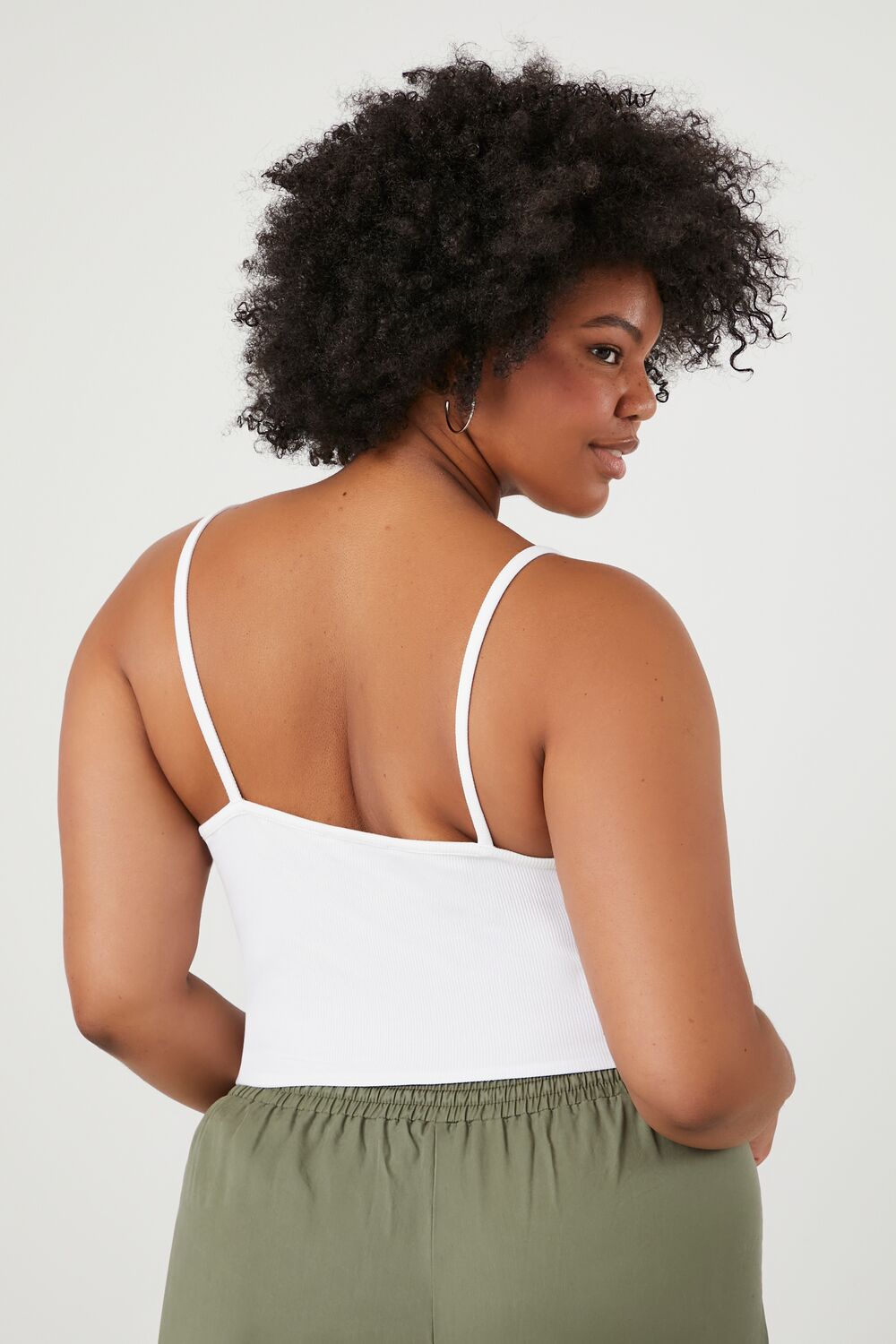 Plus Size Ribbed Corset Cami