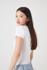 Ribbed Knit V-Neck Bodysuit
