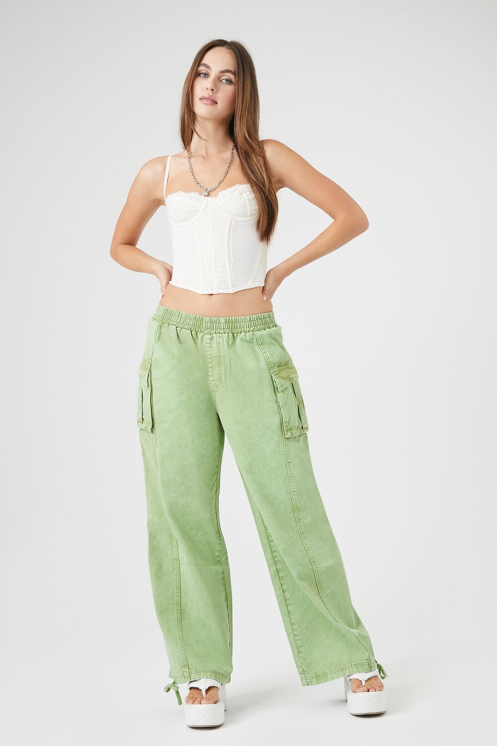 Wide-Leg Cargo Pants