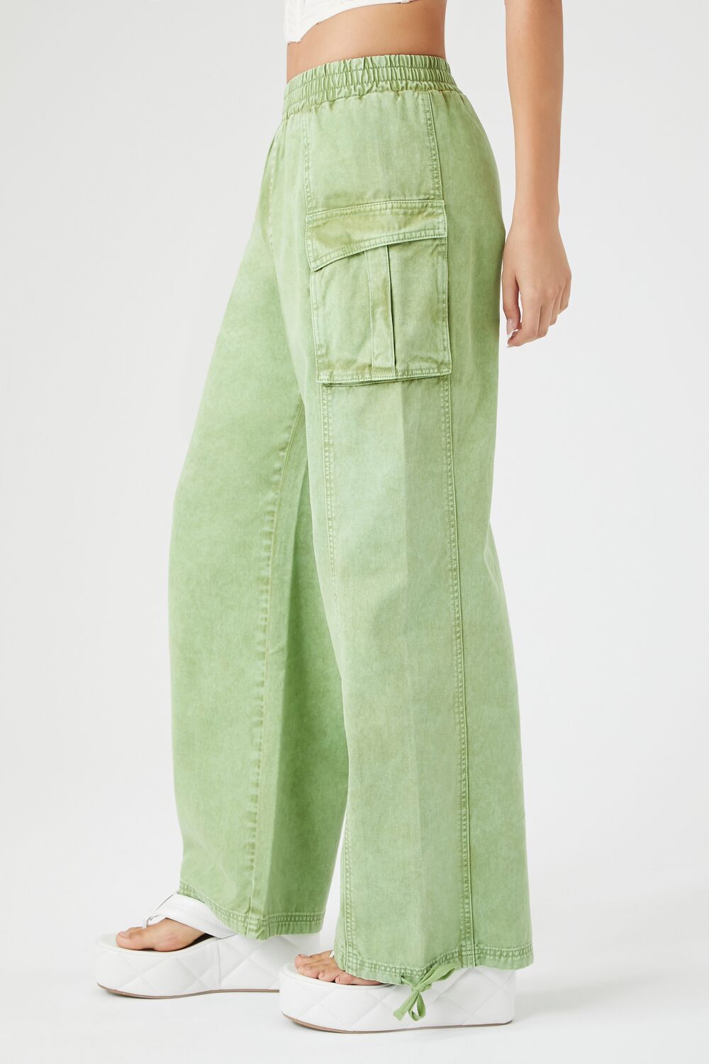 Wide-Leg Cargo Pants