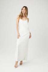 Satin Y-Back Maxi Slip Dress