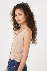 Scalloped Crochet Vest