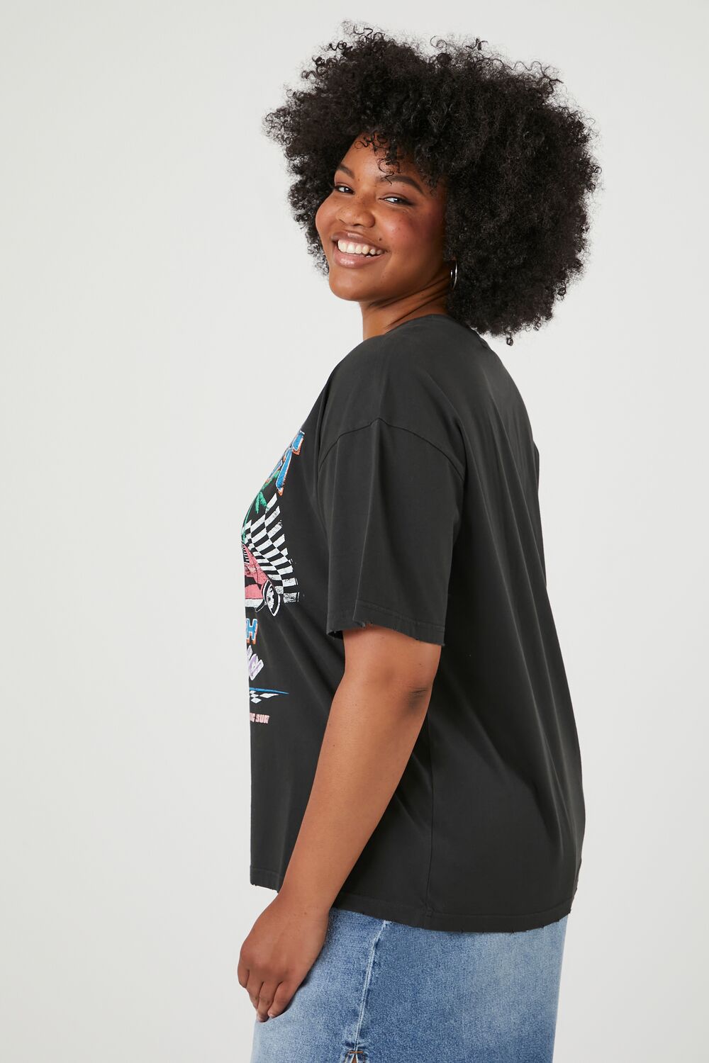 Plus Size Malibu Beach Graphic Tee