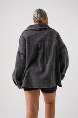 Plus Size French Terry Shacket