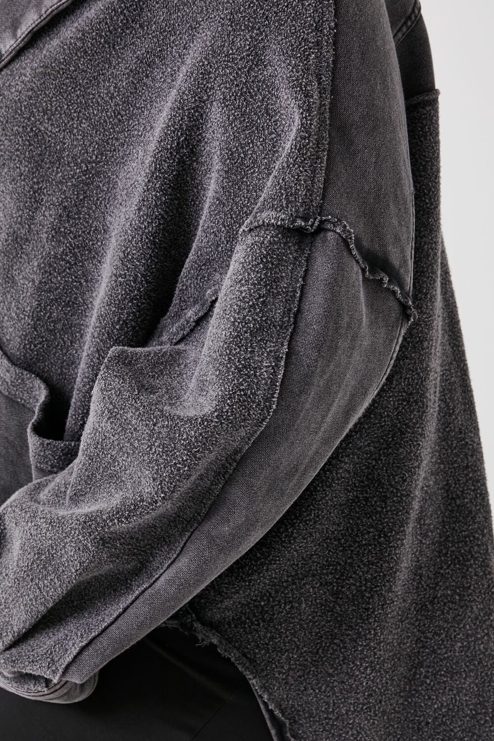 Plus Size French Terry Shacket