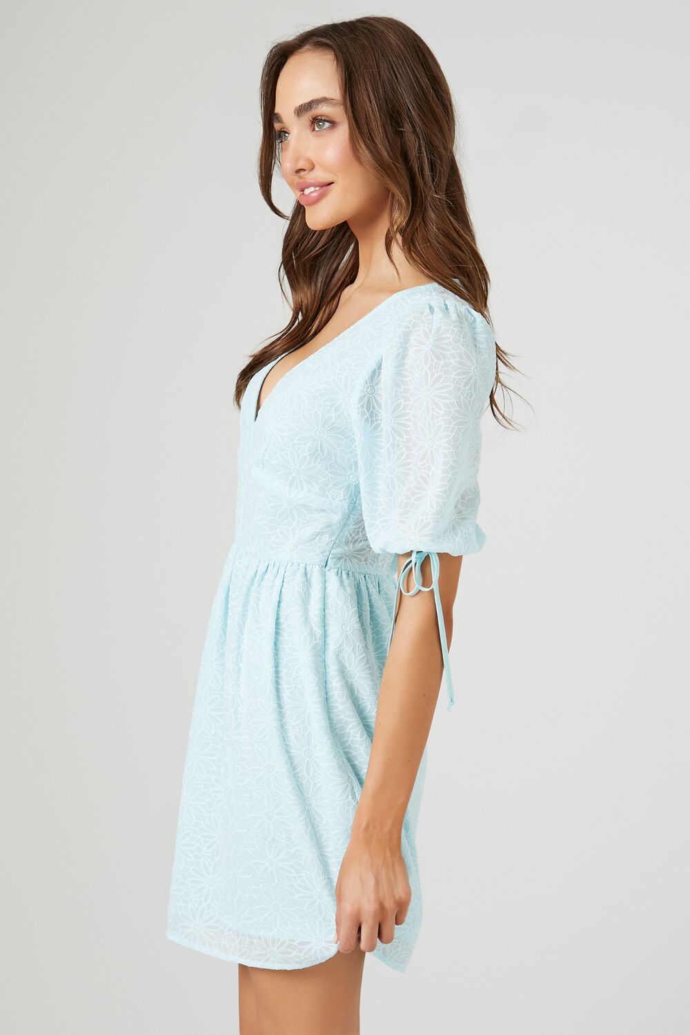Floral Puff-Sleeve Dress