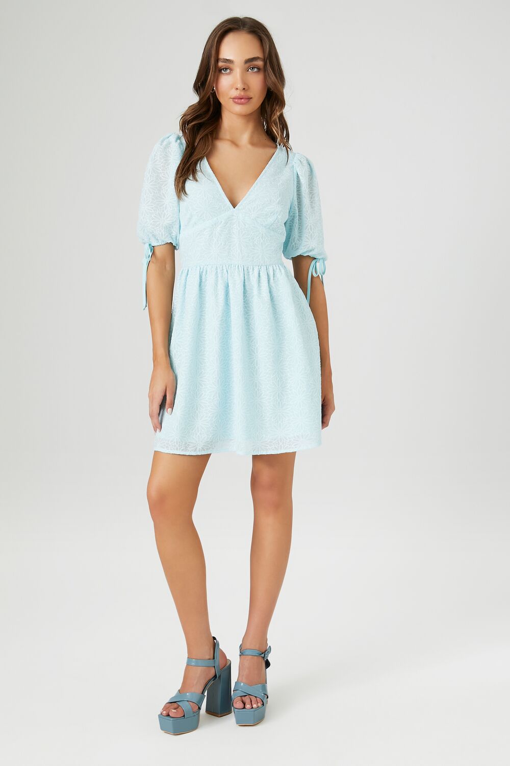 Floral Puff-Sleeve Dress