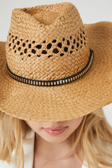 Studded-Trim Cowboy Hat