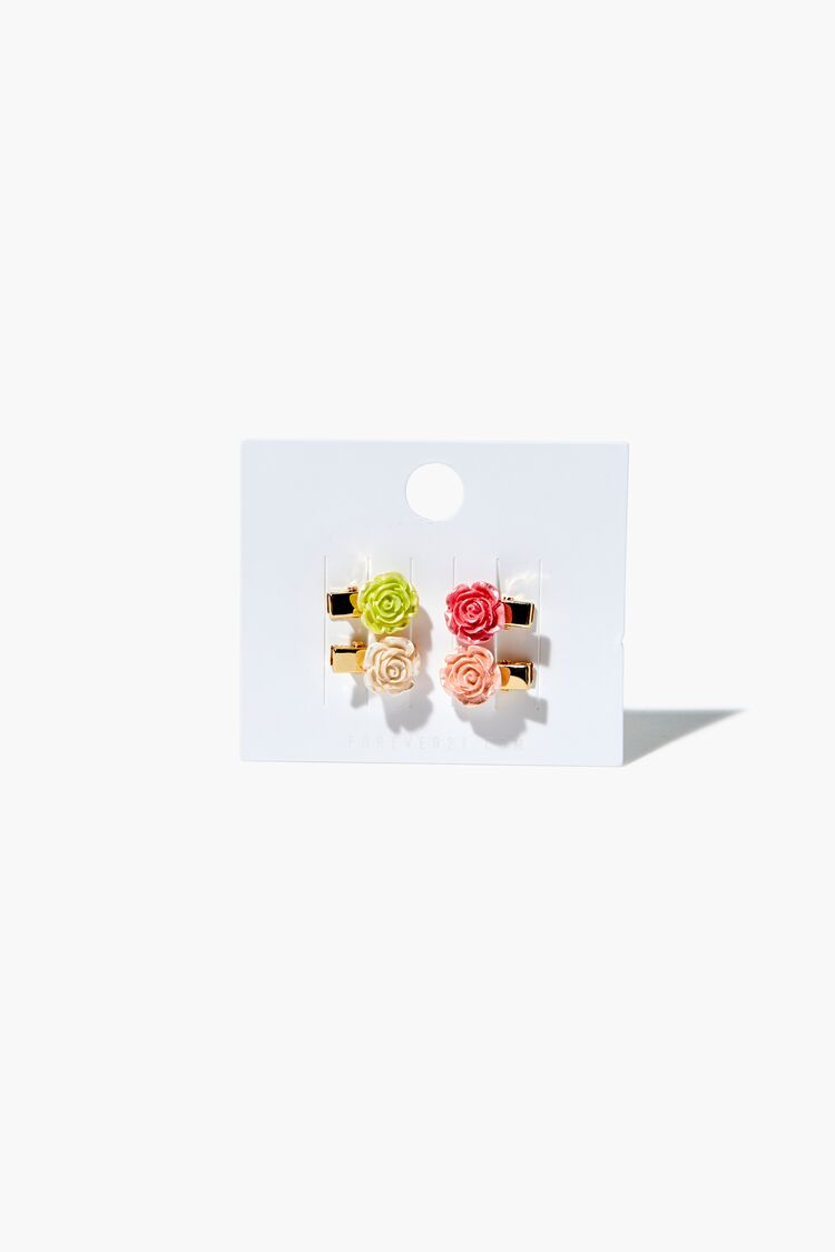 Rose Hair Clip Set