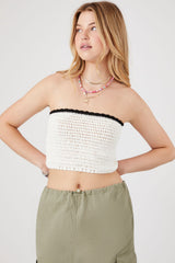 Sweater-Knit Cropped Tube Top