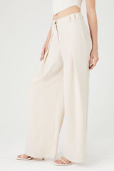 Crepe High-Rise Wide-Leg Pants
