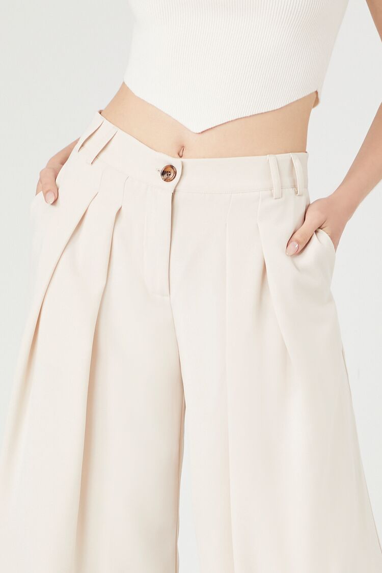 Crepe High-Rise Wide-Leg Pants